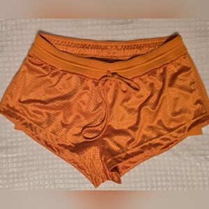 Adidas x Stella McCartney Womens Orange Mesh Barricade Shorts Size M/40 NWT